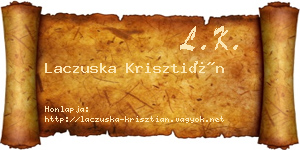 Laczuska Krisztián névjegykártya
